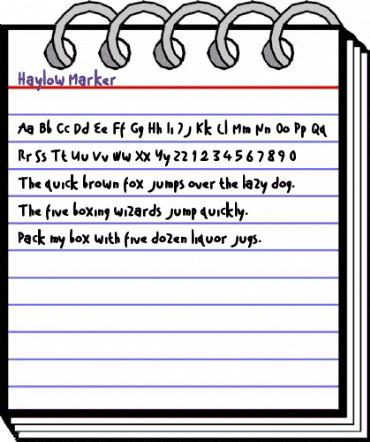 Haylow Marker Regular animated font preview