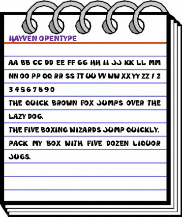 Hayven Regular animated font preview Hayven Regular animated font preview