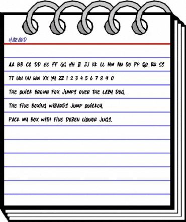 Hazard! Regular animated font preview Hazard! Regular animated font preview
