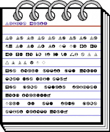Hazard Signs Regular animated font preview Hazard Signs Regular animated font preview
