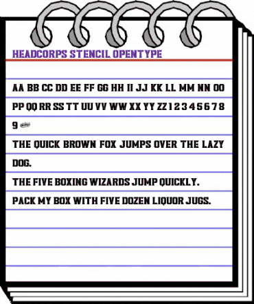 Headcorps Stencil Regular animated font preview Headcorps Stencil Regular animated font preview