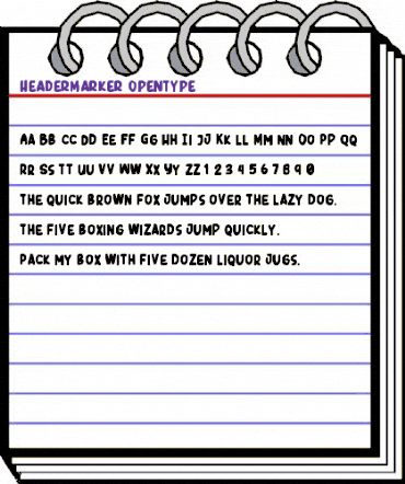 Header Marker Regular animated font preview