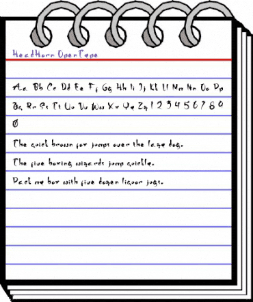 HeadHorn Regular animated font preview