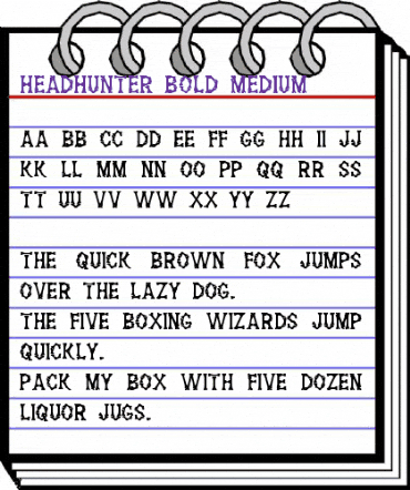 Headhunter Bold Medium Bold Medium animated font preview Headhunter Bold Medium Bold Medium animated font preview