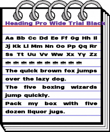 Heading Pro Wide Trial Black animated font preview