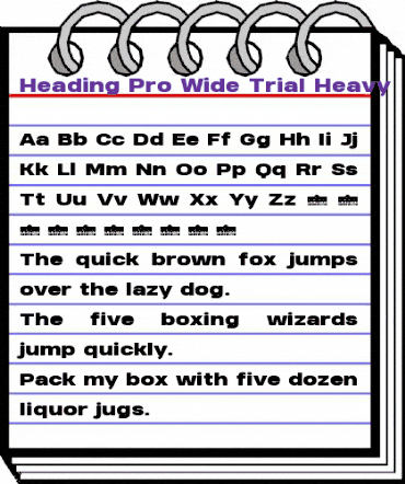 Heading Pro Wide Trial Heavy animated font preview Heading Pro Wide Trial Heavy animated font preview