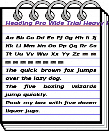 Heading Pro Wide Trial Heavy Italic animated font preview Heading Pro Wide Trial Heavy Italic animated font preview