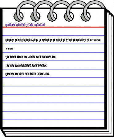 Headline Gothic Titling 1 Regular animated font preview