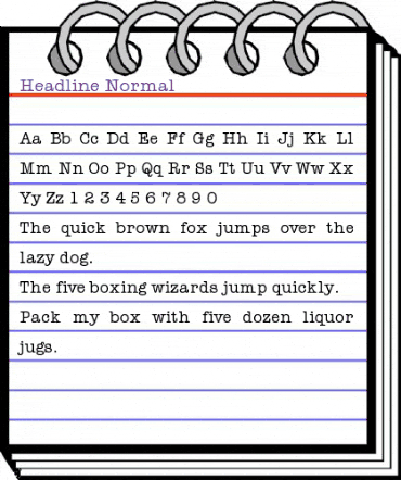 Headline Normal animated font preview Headline Normal animated font preview