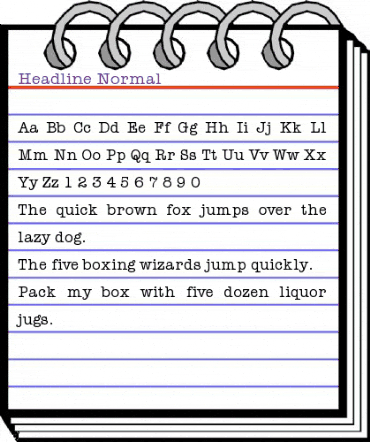 Headline Normal animated font preview