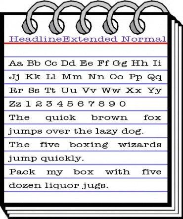 HeadlineExtended Normal animated font preview