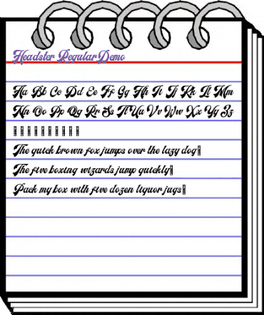 Headster Regular animated font preview Headster Regular animated font preview