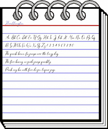 Heallington Regular animated font preview Heallington Regular animated font preview