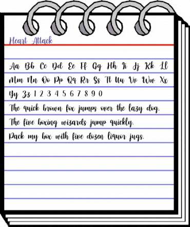 Heart Attack Regular animated font preview Heart Attack Regular animated font preview