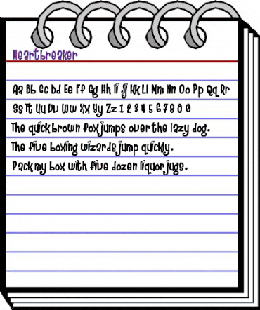 Heartbreaker Regular animated font preview