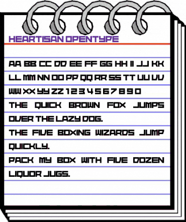 Heartisan Regular animated font preview Heartisan Regular animated font preview