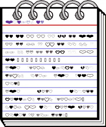 Hearts BV Regular animated font preview Hearts BV Regular animated font preview