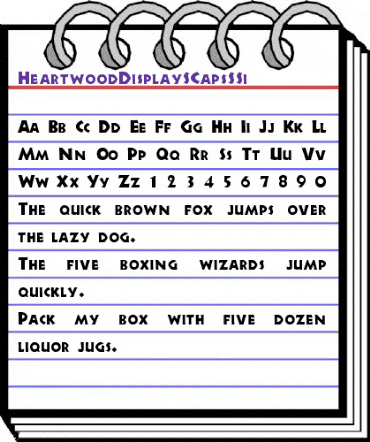 HeartwoodDisplaySCapsSSi Regular animated font preview HeartwoodDisplaySCapsSSi Regular animated font preview
