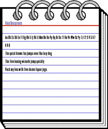 Heathergreen Regular animated font preview Heathergreen Regular animated font preview