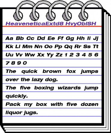 HeaveneticaExtd8 HvyOblSH animated font preview HeaveneticaExtd8 HvyOblSH animated font preview