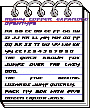 Heavy Copper Expanded Italic Expanded Italic animated font preview Heavy Copper Expanded Italic Expanded Italic animated font preview