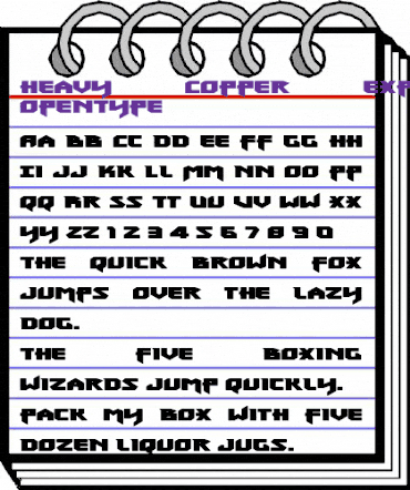 Heavy Copper Expanded Expanded animated font preview Heavy Copper Expanded Expanded animated font preview