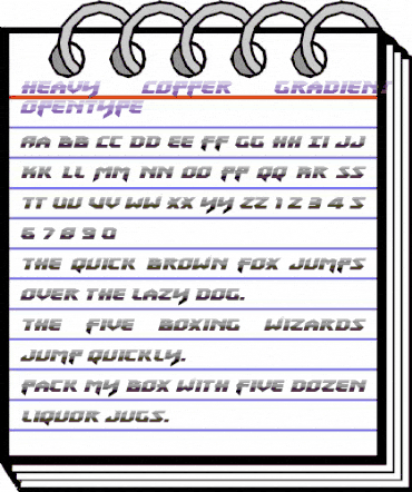 Heavy Copper Gradient Italic Italic animated font preview Heavy Copper Gradient Italic Italic animated font preview