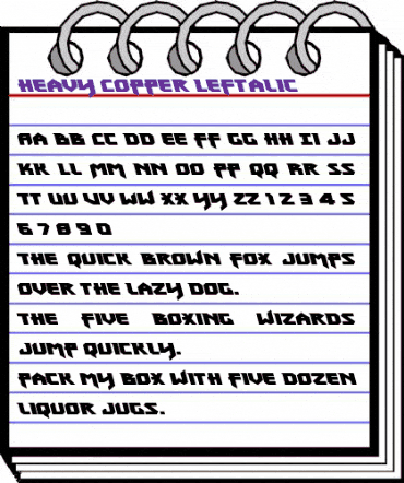 Heavy Copper Leftalic Italic animated font preview Heavy Copper Leftalic Italic animated font preview