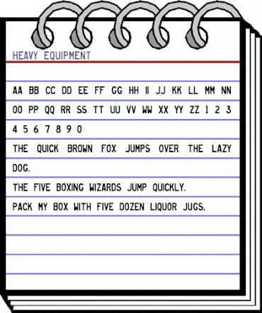 Heavy Equipment Regular animated font preview Heavy Equipment Regular animated font preview