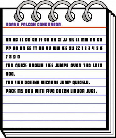 Heavy Falcon Condensed Condensed animated font preview Heavy Falcon Condensed Condensed animated font preview