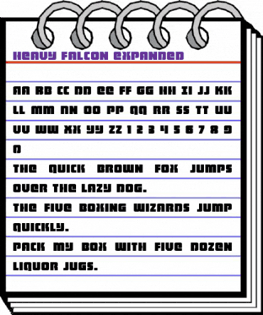 Heavy Falcon Expanded Expanded animated font preview Heavy Falcon Expanded Expanded animated font preview