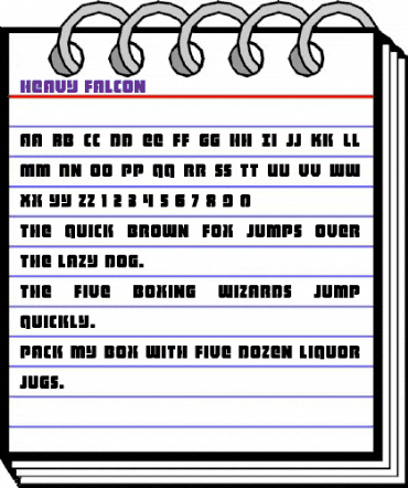 Heavy Falcon Regular animated font preview