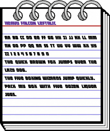 Heavy Falcon Leftalic Italic animated font preview Heavy Falcon Leftalic Italic animated font preview