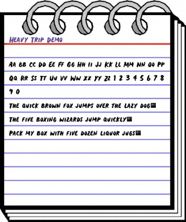 Heavy Trip - Demo Regular animated font preview
