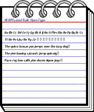 HEAVYwood Italic animated font preview HEAVYwood Italic animated font preview