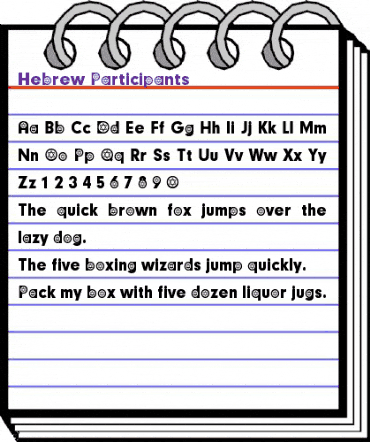 Hebrew Participants Regular animated font preview Hebrew Participants Regular animated font preview