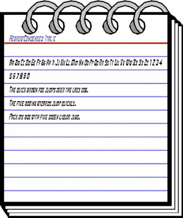 HebrewCondensed Italic animated font preview