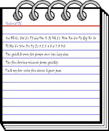 HederaITC Medium animated font preview