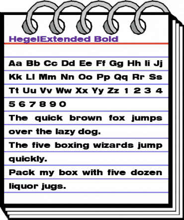 HegelExtended Bold animated font preview