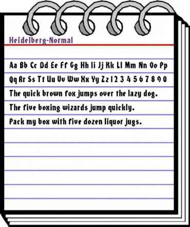 Heidelberg Normal animated font preview Heidelberg Normal animated font preview