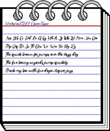 Helegra FREE Regular animated font preview