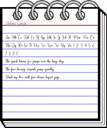 Helena Sweety Regular animated font preview