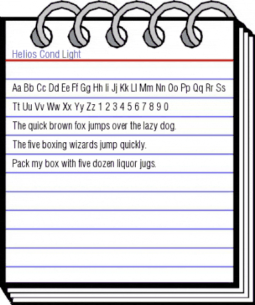 Helios-Cond-Light Regular animated font preview