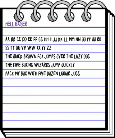HELL RAISER Regular animated font preview