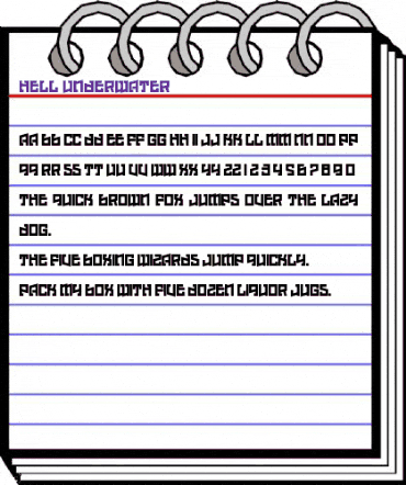 Hell Underwater Regular animated font preview Hell Underwater Regular animated font preview