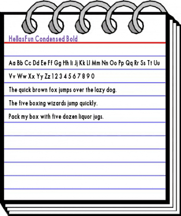 HellasFun Condensed Bold animated font preview