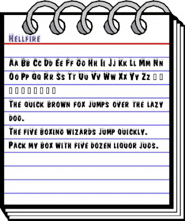 Hellfire Regular animated font preview