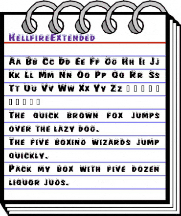 HellfireExtended Regular animated font preview HellfireExtended Regular animated font preview