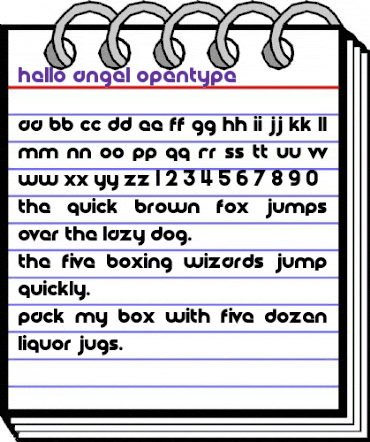 Hello Angel Regular animated font preview