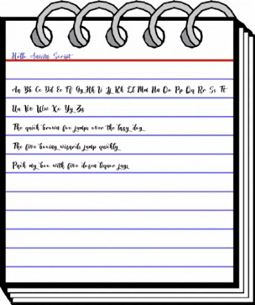 Hello Anissta Script animated font preview Hello Anissta Script animated font preview